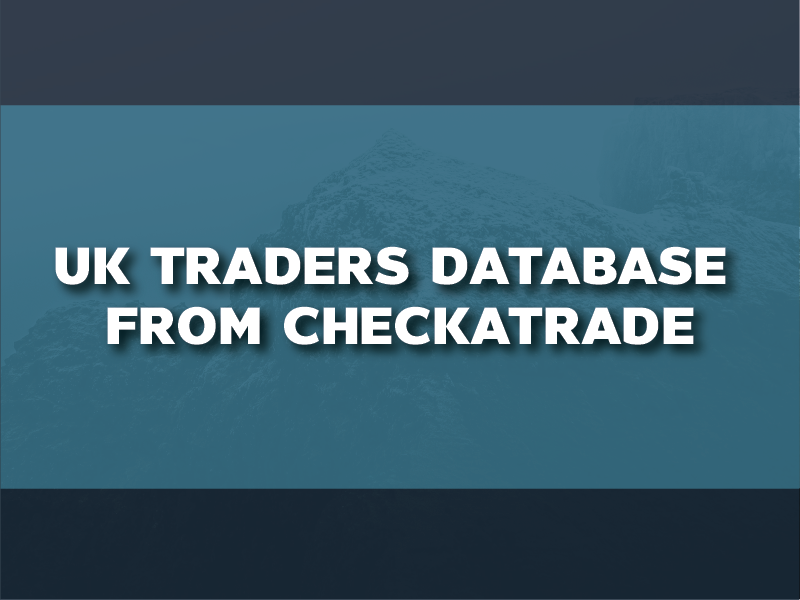 UK traders Database from Checkatrade - 45k records