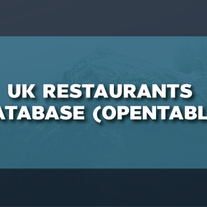UK Restaurants Database (OpenTable) - 7k records