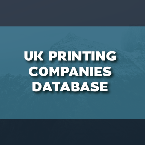 UK Printing Companies Database - 10k records