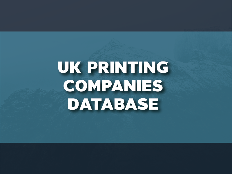 UK Printing Companies Database - 10k records