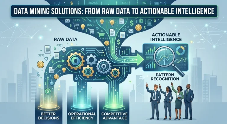 data mining solutions dashboard with analytics visualization